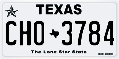 TX license plate CHO3784