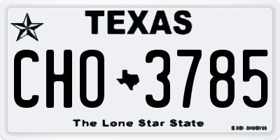 TX license plate CHO3785