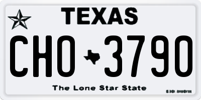 TX license plate CHO3790