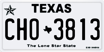 TX license plate CHO3813