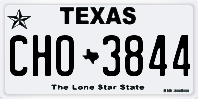 TX license plate CHO3844