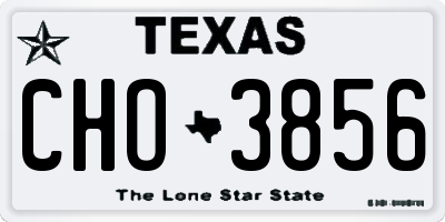 TX license plate CHO3856