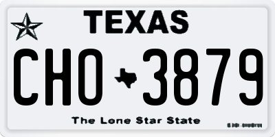TX license plate CHO3879