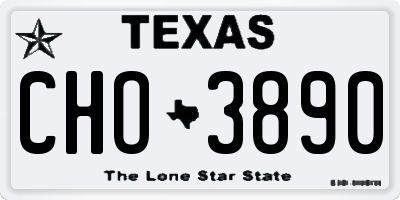 TX license plate CHO3890
