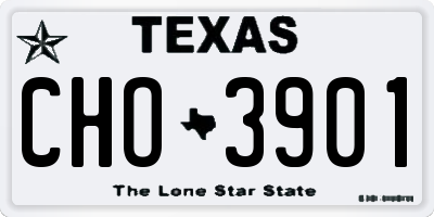 TX license plate CHO3901