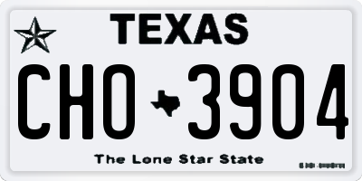 TX license plate CHO3904