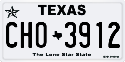 TX license plate CHO3912