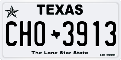 TX license plate CHO3913
