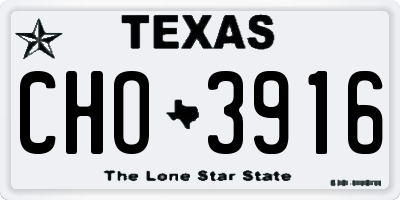 TX license plate CHO3916