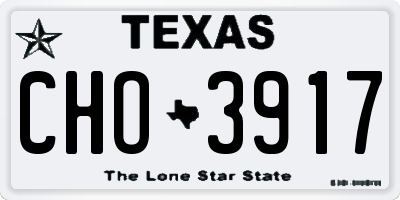 TX license plate CHO3917