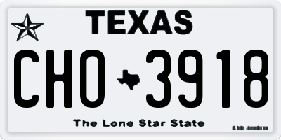 TX license plate CHO3918