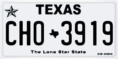 TX license plate CHO3919