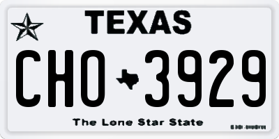 TX license plate CHO3929