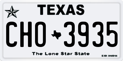 TX license plate CHO3935