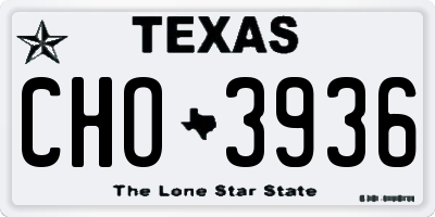 TX license plate CHO3936