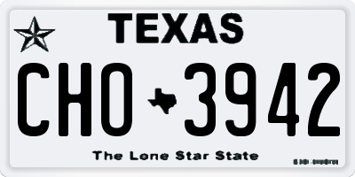 TX license plate CHO3942