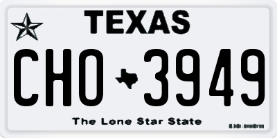 TX license plate CHO3949