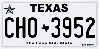 TX license plate CHO3952