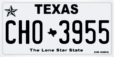 TX license plate CHO3955
