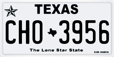TX license plate CHO3956