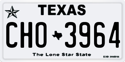 TX license plate CHO3964