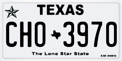 TX license plate CHO3970