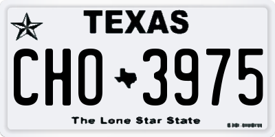 TX license plate CHO3975