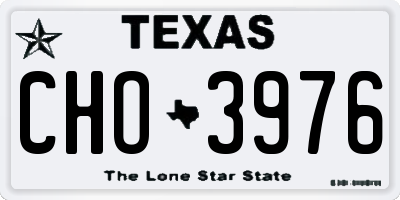 TX license plate CHO3976