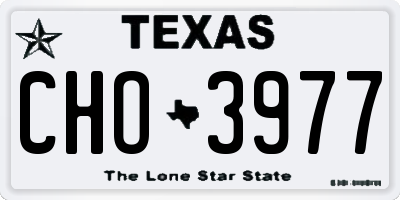 TX license plate CHO3977