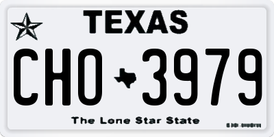 TX license plate CHO3979