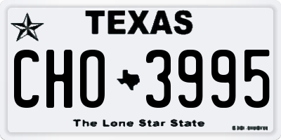 TX license plate CHO3995