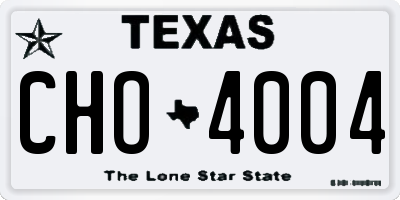 TX license plate CHO4004