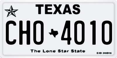 TX license plate CHO4010
