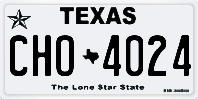 TX license plate CHO4024