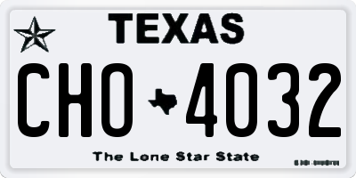 TX license plate CHO4032