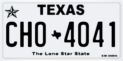 TX license plate CHO4041