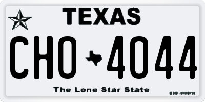 TX license plate CHO4044