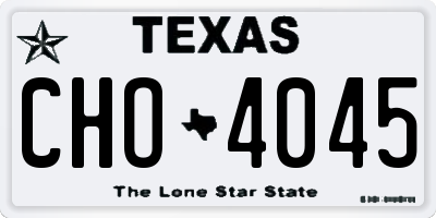 TX license plate CHO4045