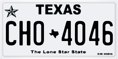 TX license plate CHO4046