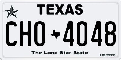 TX license plate CHO4048