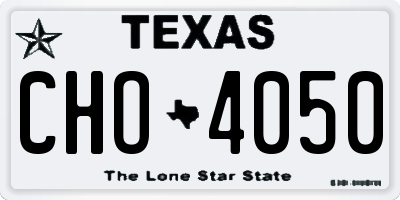 TX license plate CHO4050