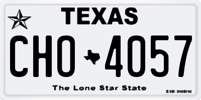 TX license plate CHO4057