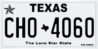 TX license plate CHO4060