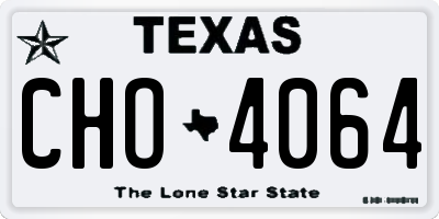 TX license plate CHO4064