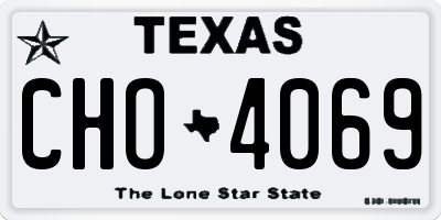 TX license plate CHO4069