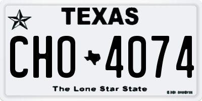 TX license plate CHO4074
