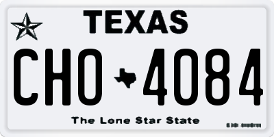 TX license plate CHO4084