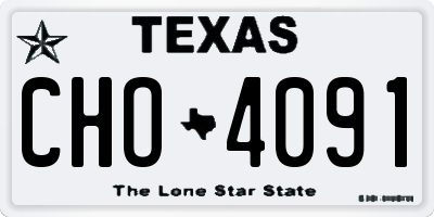 TX license plate CHO4091