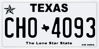 TX license plate CHO4093