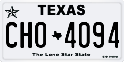 TX license plate CHO4094